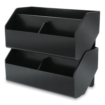Bostitch® Konnect Desktop Organizer Storage Bin, Wide, 7.5" X 3.5" X 3.5", Black freeshipping - TVN Wholesale